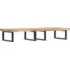 Image de vidaXL - Badkamer - wandschap - staal - en - massief - acaciahout