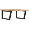 Image de vidaXL - Badkamer - wandschap - staal - en - massief - acaciahout