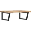 Image de vidaXL - Badkamer - wandschap - staal - en - massief - acaciahout