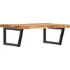 Image de vidaXL - Badkamer - wandschap - staal - en - massief - acaciahout