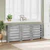 Image de Radiatorombouw 205x21,5x83,5 cm bewerkt hout betongrijs