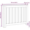 Image de Radiatorombouw 104x20x82 cm bewerkt hout wit