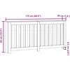 Image de Radiatorombouw 175x20x82 cm bewerkt hout wit