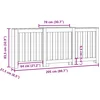 Image de Radiatorombouw 205x21,5x83,5 cm bewerkt hout betongrijs