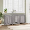 Image de Radiatorombouw 205x21,5x83,5 cm bewerkt hout grijs sonoma eiken