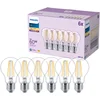 Image de Philips LED lamp transparant - 60W - E27 fitting - Warmwit licht; 2700K - 6-pack