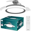Image de Philips Bliss Plafondventilator met ingebouwde LED-lamp - 3 Intrekbare bladen, diameter: 106cm - 4500 Lumen - Instelbaar wit licht van 2700K tot 6500K - Dimbaar tot 5% - Afstandsbediening - Zwart