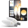 Image de Philips Hue LED kaarslamp - E14 fitting - bevat 2 lampen - aanpasbaar wit licht - slimme verlichting