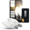 Image de Philips Hue LED kaarslamp - E14 fitting - bevat 2 lampen - zachtwit licht - slimme verlichting