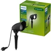 Image de Philips Cylr Grondspot - Buitenverlichting - Warmwit licht: 2700K - GU10 LED-spot meegeleverd - Weerbestendig: IP44 - Zwart - Stekker