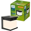 Image de Philips Diara Solar wandlamp - Zonne-energie - Warmwit licht: 2700K - Zwart - Twee lichtstanden - Schemersensor - Bewegingssensor - IP44: weerbestendig - Solar buitenverlichting