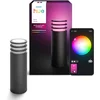 Image de Philips Hue Lucca lage sokkellamp - Tuinverlichting - Antraciet grijs - IP44 Weer- en Windbestendig - Wit en gekleurd licht -Slimme verlichting - 1100 lumen - Compatibel met Matter