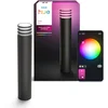 Image de Philips Hue Lucca hoge sokkellamp - Tuinverlichting - Antraciet grijs - IP44 Weer- en Windbestendig - Wit en gekleurd licht -Slimme verlichting - 1100 lumen - Compatibel met Matter