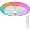 Image de Philips Amigo Plafondventilator - Ingebouwde LED-lamp - Wit en gekleurd licht - Dimbaar - 20W+40W - Inclusief afstandsbediening - 4400 Lumen - Diameter: 480mm
