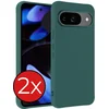 Image de Hoesje - 2 Stuks - Geschikt voor Google Pixel 10 - Sterk & Shockproof - Telefoonhoes - Back Cover - Case Siliconen - Telefoon Hoes - Donkergroen