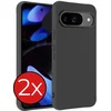Image de Hoesje - 2 Stuks - Geschikt voor Google Pixel 10 - Sterk & Shockproof - Telefoonhoes - Back Cover - Case Siliconen - Telefoon Hoes - Zwart