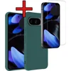 Image de Hoesje - Met Screenprotector - Geschikt voor Google Pixel 10 - Sterk & Shockproof - Telefoon Hoes - Back Cover - Siliconen Case - Telefoonhoes - Donkergroen