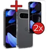 Image de Hoesje - Met Screenprotector - 2 Stuks - Geschikt voor Google Pixel 10 Pro - Sterk & Shockproof - Back Cover - Siliconen Case - Telefoon Hoes - Shock Proof - Telefoonhoes - Transparant