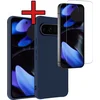 Image de Hoesje - Met Screenprotector - Geschikt voor Google Pixel 10 Pro - Sterk & Shockproof - Telefoon Hoes - Back Cover - Siliconen Case - Telefoonhoes - Donkerblauw