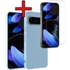 Image de Hoesje - Met Screenprotector - Geschikt voor Google Pixel 10 Pro XL - Sterk & Shockproof - Telefoon Hoes - Back Cover - Siliconen Case - Telefoonhoes - Lichtblauw