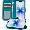 Image de Hoesje - Geschikt voor Apple iPhone 17 - Luxe Bookcase - Walletcase Hoes - Portemonnee - Cover - Telefoonhoes - Turquoise
