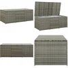Image de vidaXL Tuinbox 180x90x70 cm poly rattan grijs - Opbergbox - Opbergboxen - Opbergkist - Opbergkisten