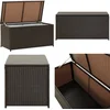 Image de vidaXL Tuinbox 100x50x50 cm poly rattan bruin - Opbergcontainer Voor Buiten - Opbergcontainers Voor Buiten - Opbergcontainer - Opbergcontainers