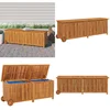 Image de vidaXL Tuinbox met wieltjes 150x50x58 cm massief acaciahout - Tuinbox - Tuinboxen - Opbergbox - Tuinopbergbox