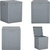 Image de vidaXL Tuinbox 90 L PP rattan grijs - Opbergdoos - Opbergdozen - Tuin Opbergdoos - Tuin Opbergdozen