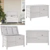 Image de vidaXL Tuinbox 99x49,5x58,5 cm massief vurenhout wit - Tuinbox - Tuinboxen - Opbergbox - Opbergbox Tuin
