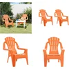 Image de vidaXL Kindertuinstoelen 2 st hout-look 37x34x44 cm polypropeen oranje - Tuinstoel - Tuinstoelen - Campingstoel - Terrasstoel