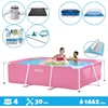 Image de Intex Voordeelverpakking - Rechthoekig Frame Zwembad - 220 x 150 x 60 cm - Roze - Inclusief Accessoires - Voor een heel seizoen