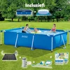 Image de Intex Frame Pool Zwembad - Opzetzwembad - Compleet pakket - Rechthoekig - 300 x 200 x 75 cm - Blauw - Inclusief Pomp & Overige Accessoires