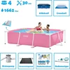 Image de Intex Opzetzwembad - Rechthoekig - 220 x 150 x 60 cm - Roze - Sterk materiaal - Inclusief Accessoires