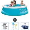 Image de Intex Rond Opblaasbaar Easy Set Zwembad - 183 x 51 cm - Blauw - Inclusief Zwembadfilterpomp - Testrips - Solarzeil