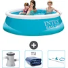 Image de Intex Rond Opblaasbaar Easy Set Zwembad - 183 x 51 cm - Blauw - Inclusief Zwembadfilterpomp - Solarzeil - Schoonmaakset