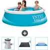 Image de Intex Rond Opblaasbaar Easy Set Zwembad - 183 x 51 cm - Blauw - Inclusief Zwembadfilterpomp - Solar Mat - Grondzeil