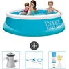 Image de Intex Rond Opblaasbaar Easy Set Zwembad - 183 x 51 cm - Blauw - Inclusief Zwembadfilterpomp - Schoonmaakset - Testrips