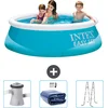 Image de Intex Rond Opblaasbaar Easy Set Zwembad - 183 x 51 cm - Blauw - Inclusief Zwembadfilterpomp - Solarzeil - Ladder