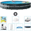 Image de Intex Rond Ultra XTR Frame Zwembad - 732 x 132 cm - Inclusief Pomp - Ladder - Grondzeil - Afdekzeil Onderhoudspakket - Filterbollen - Stofzuiger