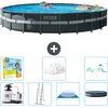 Image de Intex Rond Ultra XTR Frame Zwembad - 732 x 132 cm - Inclusief Pomp - Ladder - Grondzeil - Afdekzeil Onderhoudspakket - Filterbollen - Schoonmaakset