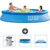 Image de Intex Rond Opblaasbaar Easy Set Zwembad - 305 x 61 cm - Blauw - Inclusief Zwembadfilterpomp - Afdekzeil - Grondzeil