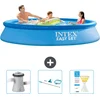 Image de Intex Rond Opblaasbaar Easy Set Zwembad - 305 x 61 cm - Blauw - Inclusief Zwembadfilterpomp - Schoonmaakset - Testrips