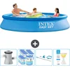 Image de Intex Rond Opblaasbaar Easy Set Zwembad - 305 x 61 cm - Blauw - Inclusief Pomp Filters - Schoonmaakset - Testrips