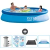 Image de Intex Rond Opblaasbaar Easy Set Zwembad - 366 x 76 cm - Blauw - Inclusief Pomp Filters - Solar Mat - Grondzeil