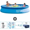 Image de Intex Rond Opblaasbaar Easy Set Zwembad - 366 x 76 cm - Blauw - Inclusief Pomp Filters - Schoonmaakset - Solarzeil