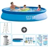 Image de Intex Rond Opblaasbaar Easy Set Zwembad - 366 x 76 cm - Blauw - Inclusief Pomp Afdekzeil - Onderhoudspakket - Filters - Ladder