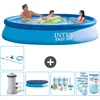 Image de Intex Rond Opblaasbaar Easy Set Zwembad - 366 x 76 cm - Blauw - Inclusief Pomp Afdekzeil - Onderhoudspakket - Filters - Schoonmaakset