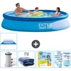 Image de Intex Rond Opblaasbaar Easy Set Zwembad - 366 x 76 cm - Blauw - Inclusief Pomp Solarzeil - Onderhoudspakket - Filters - Grondzeil