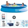 Image de Intex Rond Opblaasbaar Easy Set Zwembad - 366 x 76 cm - Blauw - Inclusief Pomp Solarzeil - Zoutwatersysteem - Filters - Zwembadzout
